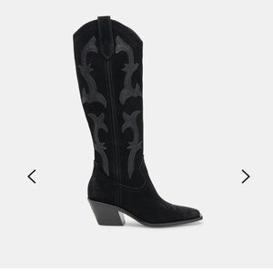 Dolce Vita Black Western Suede Boots